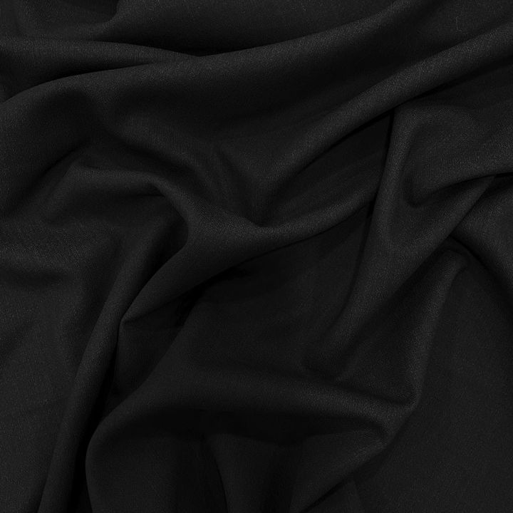 Tissu crêpe de laine double face noir (2)