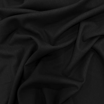 Black double-sided wool crepe fabric (2)