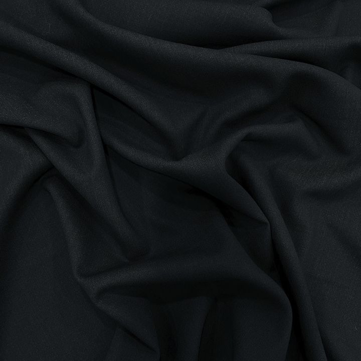 Tissu crêpe de laine double face bleu nuit