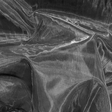 Black polyamide horsehair fabric
