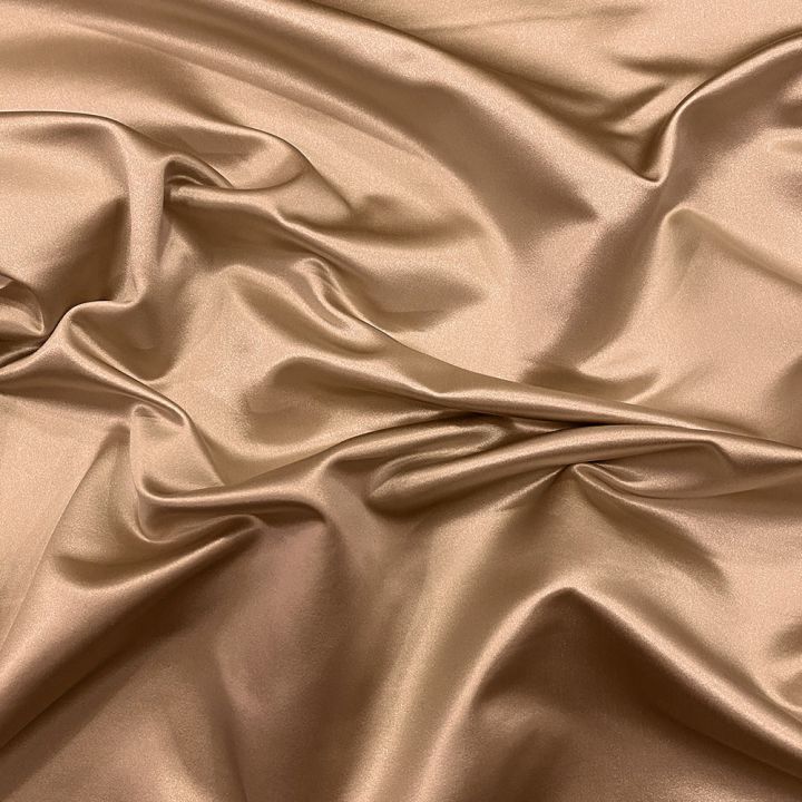 Champagne 100% silk duchess satin fabric