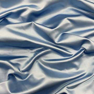 Sky blue 100% silk duchess satin fabric