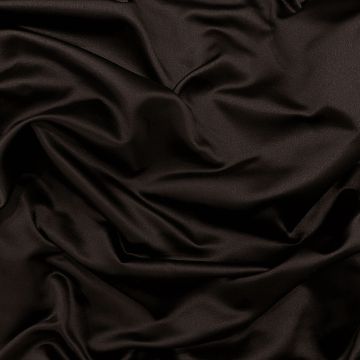 Dark brown 100% silk duchess satin fabric