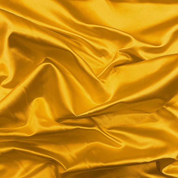 Yellow 100% silk duchess satin fabric