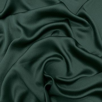 Pine green 100% silk hammered satin fabric