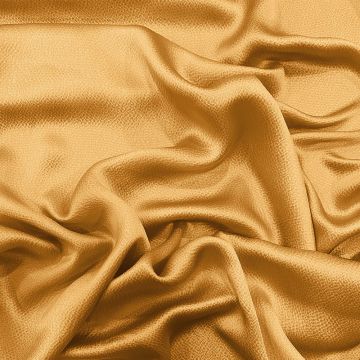 Straw yellow 100% silk hammered satin fabric