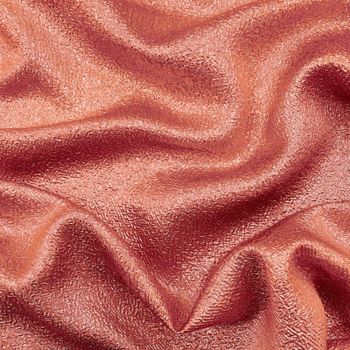 Old pink geometric texture lamé silk jacquard fabric