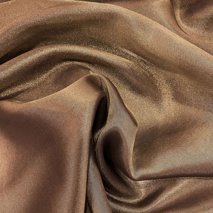 Gilded bronze lamé silk organza fabric
