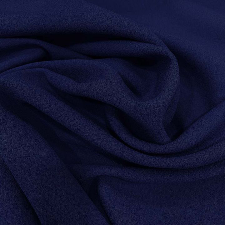 Dark royal blue crepe 100% wool fabric (2.85 meters)