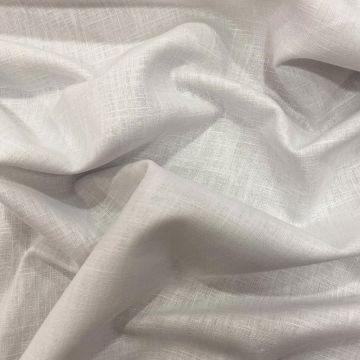 Tissu 100% pur lin blanc
