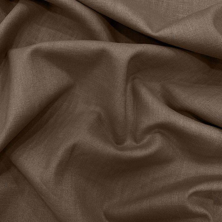 Tissu 100% pur lin beige foncé
