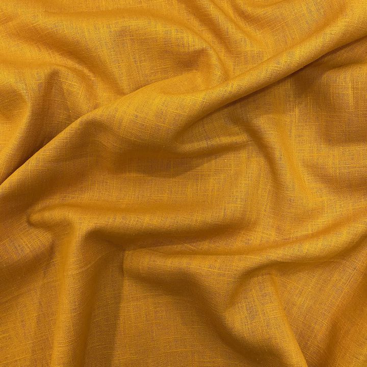 Tissu 100% pur lin jaune