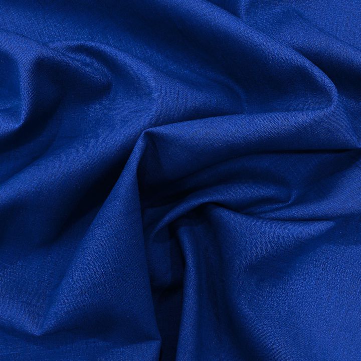 Royal blue 100% linen fabric