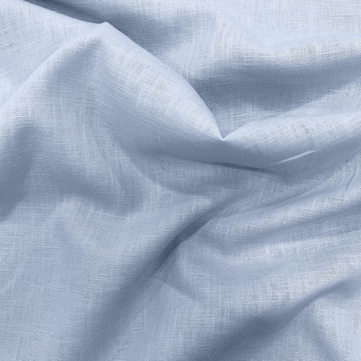 Tissu 100% pur lin bleu ciel