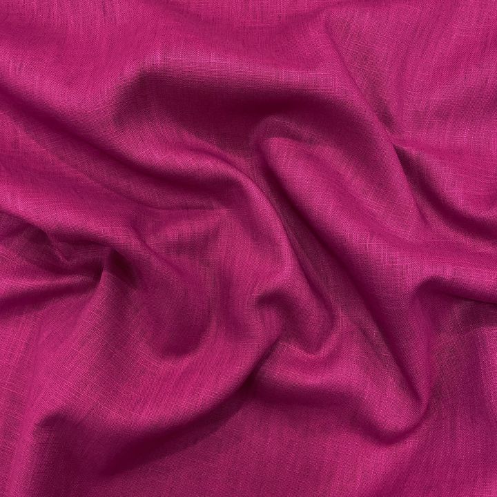 Fuchsia 100% linen fabric