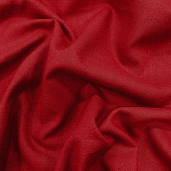 Tissu 100% pur lin rouge (2,40 mètres)