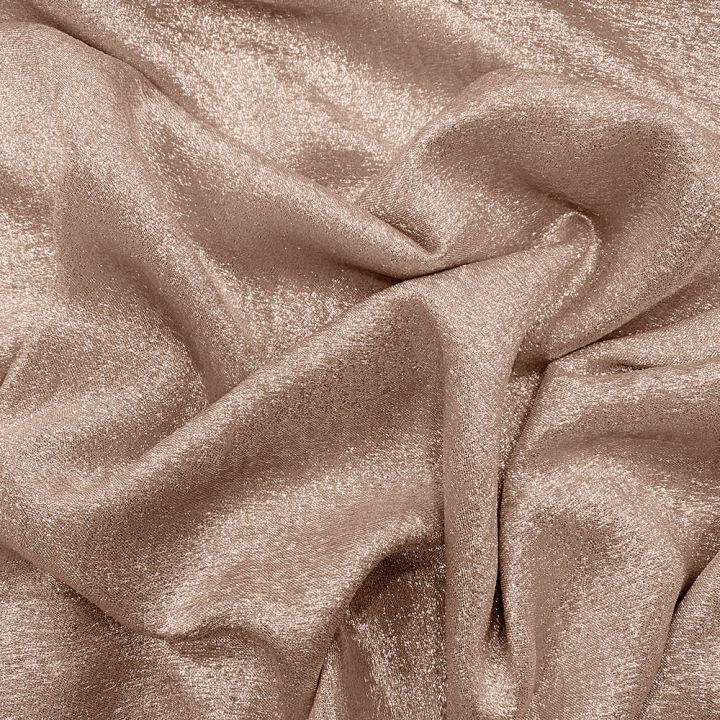 Powder pink lamé silk georgette fabric (3 meters)