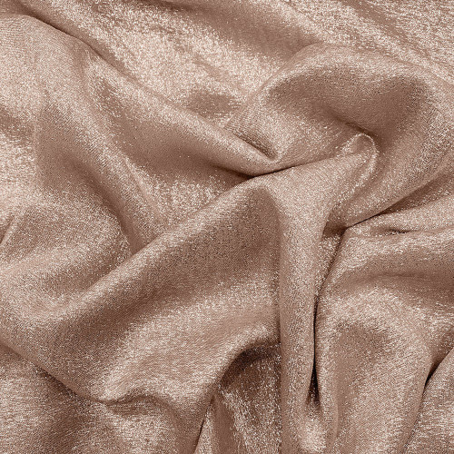 Tissu georgette de soie lamée rose poudré (1,70 mètres)