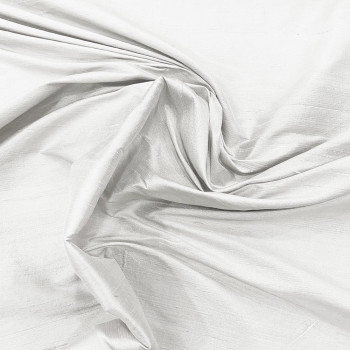 100% silk shimmer dupion fabric white (1.20 meters)