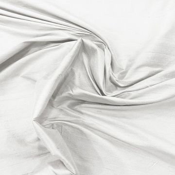 100% silk shimmer dupion fabric white (1.20 meters)