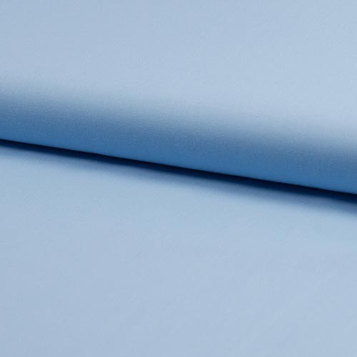 Tissu popeline 100% coton uni bleu ciel (2 mètres)