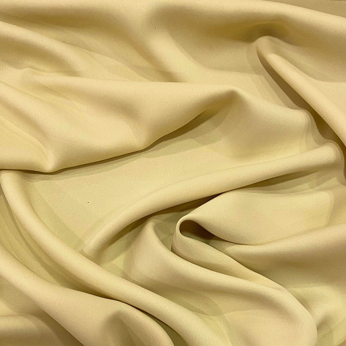 Tissu double crêpe mat jaune maïs