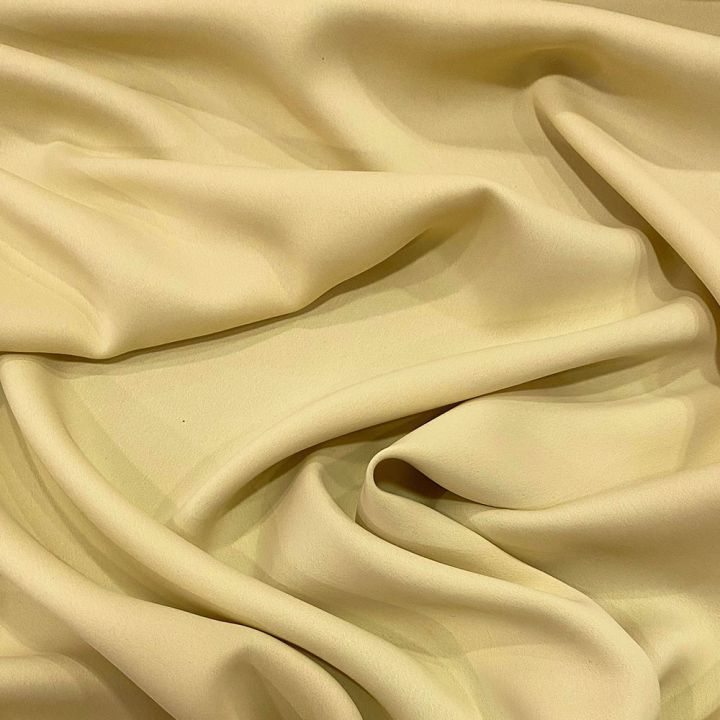 Corn yellow matte double crepe fabric