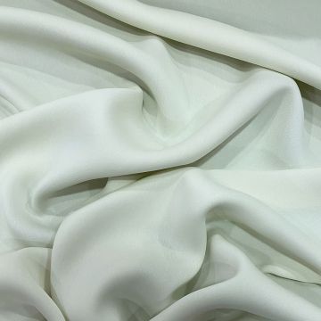 Pale blue matte double crepe fabric