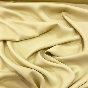 Vanilla yellow matte double crepe fabric
