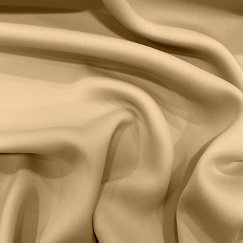 Beige matte double crepe fabric