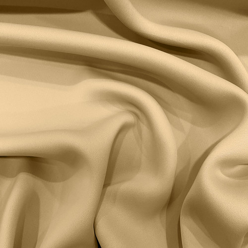 Beige matte double crepe fabric