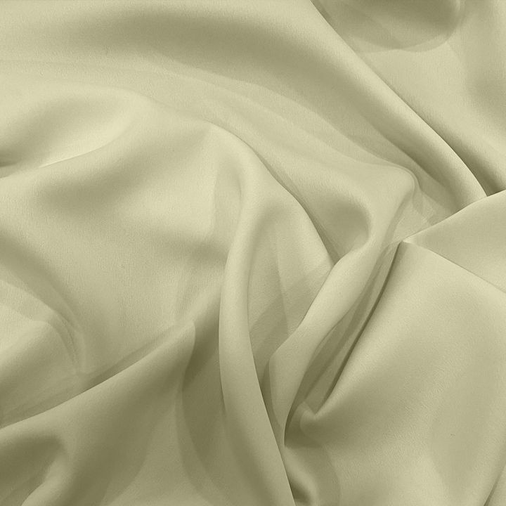 Tissu double crêpe mat vert clair pâle