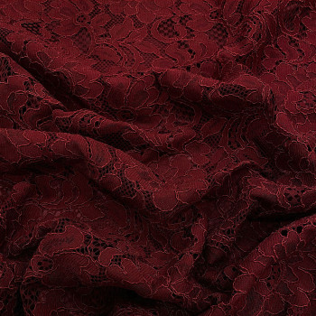 Tissu dentelle bordeaux (3,20 mètres)