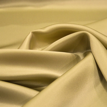 Tissu satin 100% soie beige