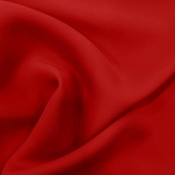 Tissu crêpe 100% soie rouge