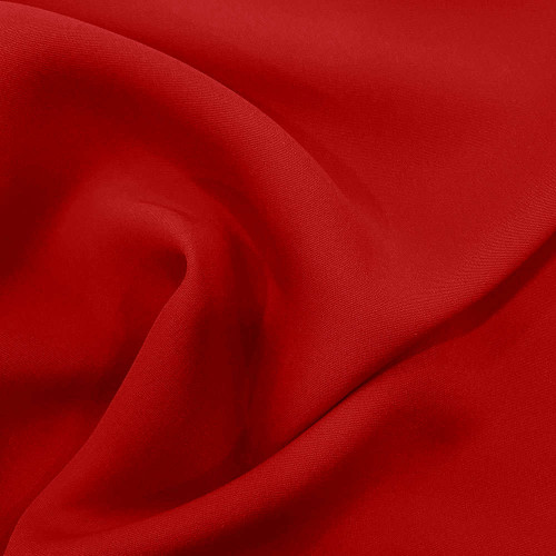 Tissu crêpe 100% soie rouge