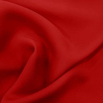 Red 100% silk crepe cady fabric
