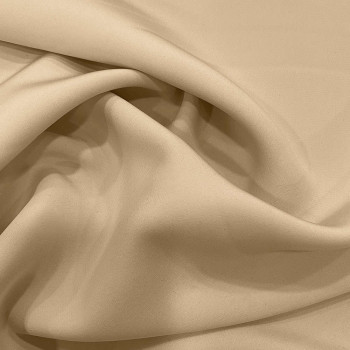 Sand beige 100% silk crepe fabric