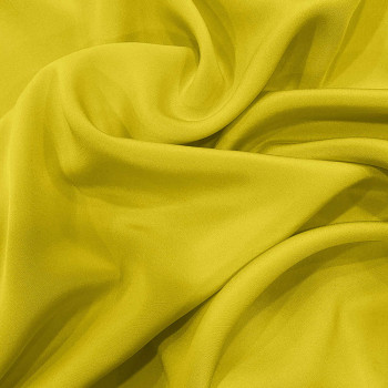 Yellow 100% silk crepe fabric