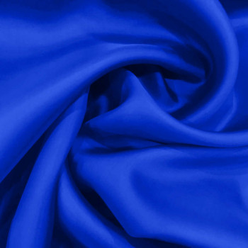 Royal blue satin silk double organza fabric