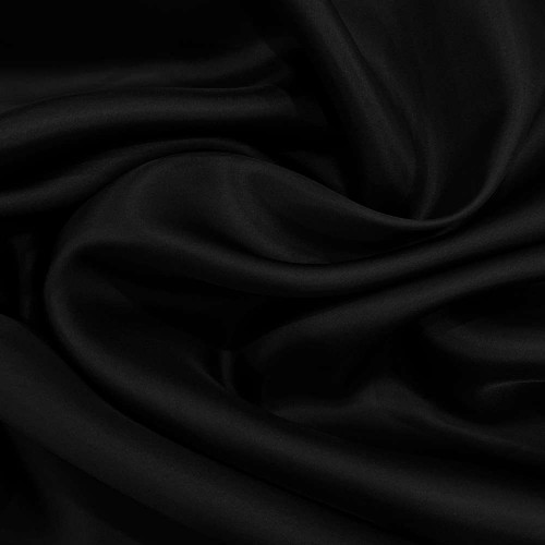 Tissu double organza de soie noir