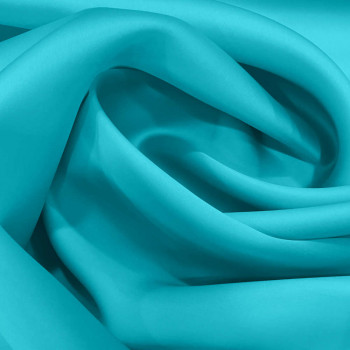 Turquoise blue satin silk double organza fabric