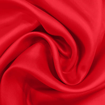 Red satin silk double organza fabric