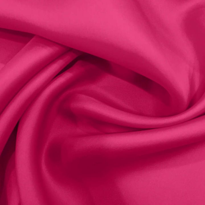 Fuchsia satin silk double organza fabric