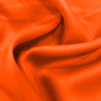 Orange satin silk double organza fabric