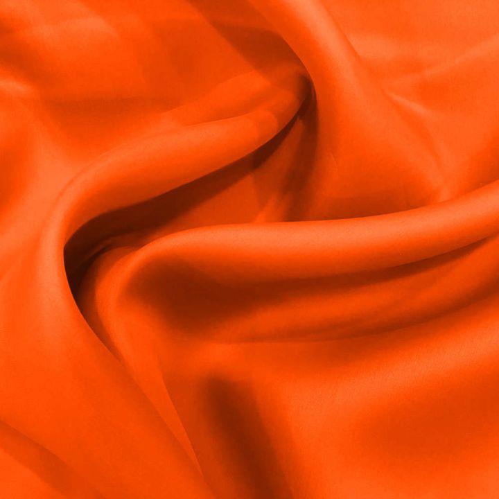 Orange satin silk double organza fabric