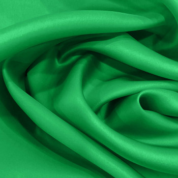 Tissu double organza de soie vert émeraude