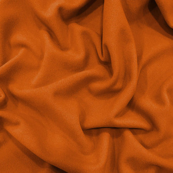 Orange wool cashmere fabric