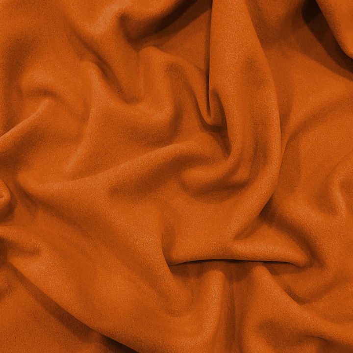 Orange wool cashmere fabric