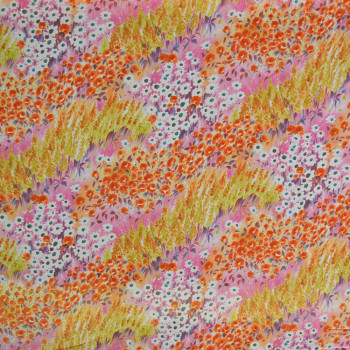 Georgette fabric with flowers print